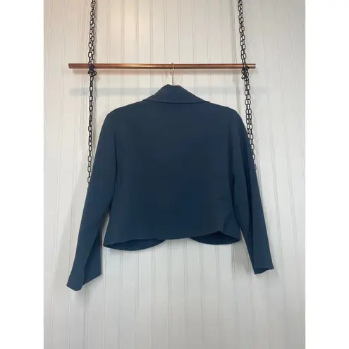 Lapis Grayish Blue Bow Collared Long Sleeve Cardigan Size XS