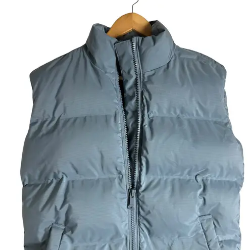 Weekday Dusty Blue Sleeveless Zip Up Layer Puffer Vest Women’s Size XS