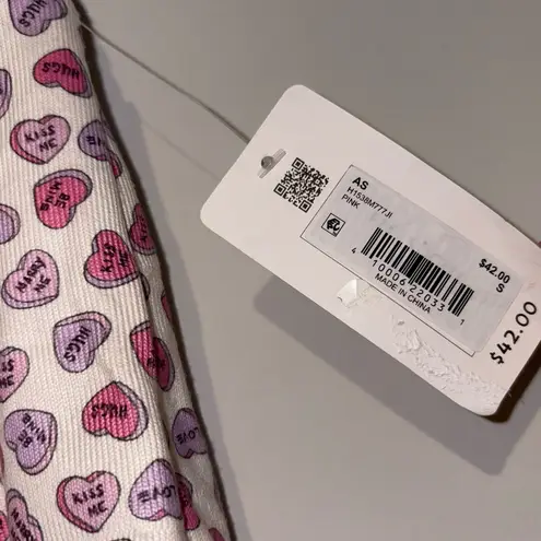 Altar'd State Altar’d State Candy Heart Print‎ Pajama Lounge Shorts pink purple size small