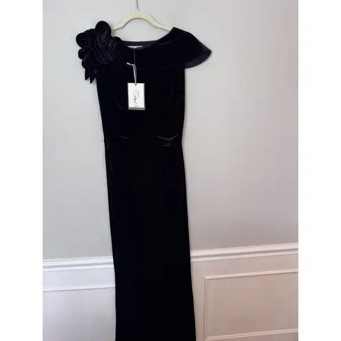 Chiara Boni La Petite Robe Fudo Velvet Gown Black Sz US 6 NWT $1190