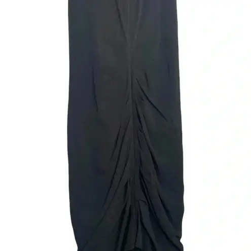 Proenza Schouler Black Sleeveless Ruched Georgette Lace Dress Size 4