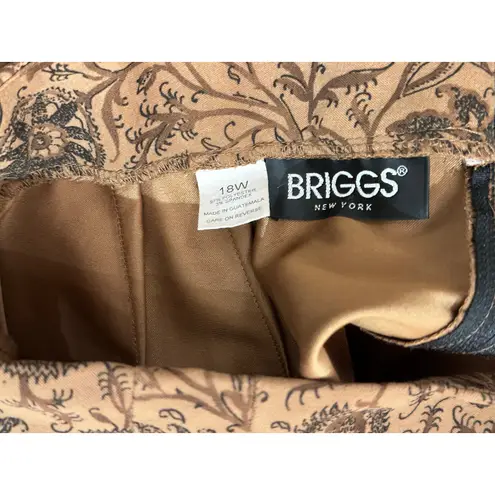 Briggs New York Vintage 80s Briggs Plus Size Brown Tan Maxi Skirt Size 14/16