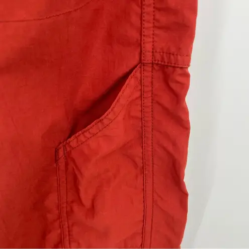 Mountain Hardwear  100% nylon orange outdoor active cropped zip pocket pants