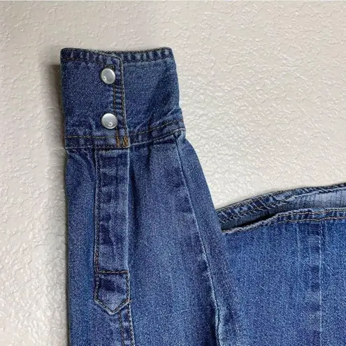 Andrew & Co Vintage Women’s Denim Button Down Shirt Blue