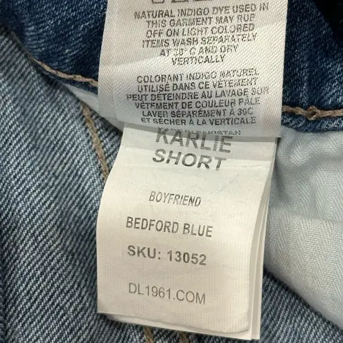 DL1961 Karlie Boyfriend Jean Shorts Distressed Bohemian Bedford Blue Size 23