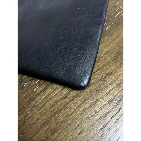 MMS Black and Gold Laser Cut Zip Close Wristlet Clutch Bag