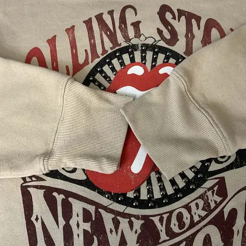 The Rolling Stones Graphic Sweatshirt Beige Size Medium