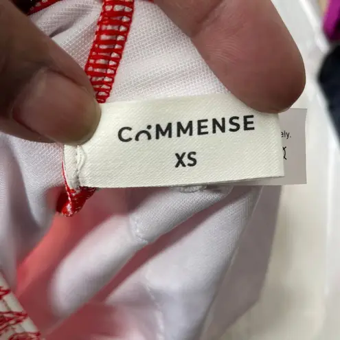 Commsense Orange Cream One Shoulder Abstract Print One Piece Swimsuit XS Beach