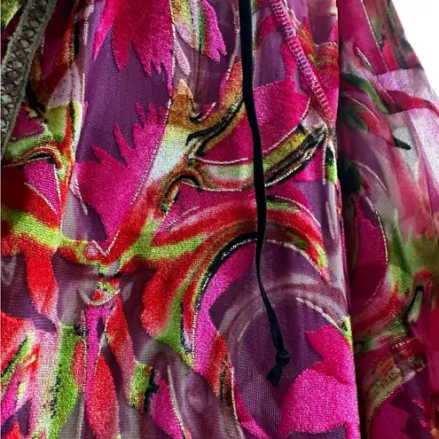 Custo Barcelona Vintage Y2K  Velvet Burnout Top Anime Psychedelic Size 2