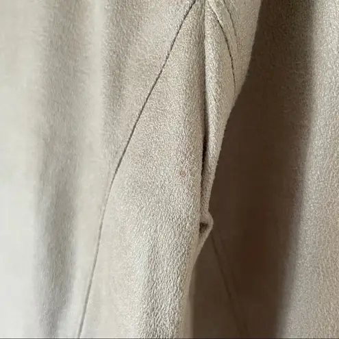 Lavender Brown Faux Suede Moto Jacket M