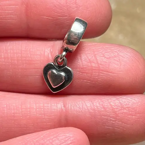 Pandora Authentic  Silver Heart Love Dangle Charm Bead thumbnail 11
