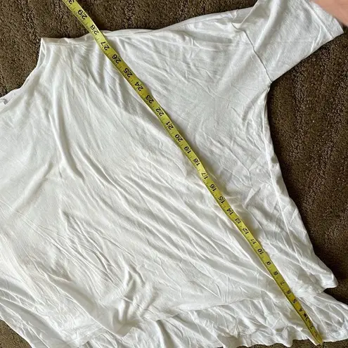 DemyLee New York 100% Pima cotton made in Peru layered white tissue thin tee Size M