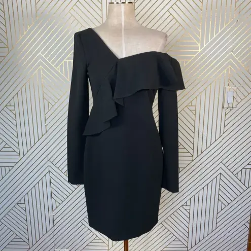 Black Halo Tava Mini Dress in Black