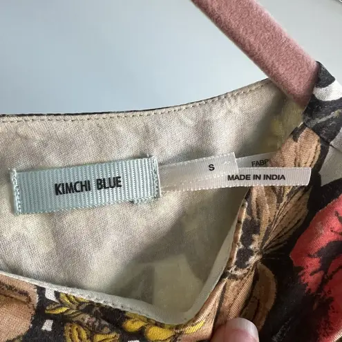 Kimchi Blue  Floral Fields Flutter Open Back Small Swing Mini Dress Fit and Flare