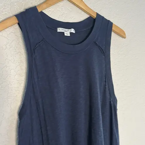 Stateside NEW Navy Blue Muscle Tee Tank Top Supima Cotton Minimalist Preppy