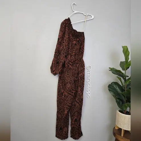 Farm Rio  Camouflage Snake One Shoulder Jumpsuit