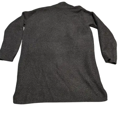 J Jill Women's Gray Long Cardigan Sweater Pinned XS with Pockets