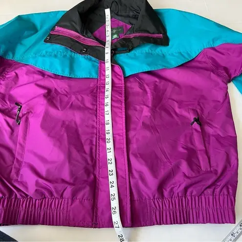 Hunt Club Vintage 90’s jacket windbreaker Teal purple color block ize small