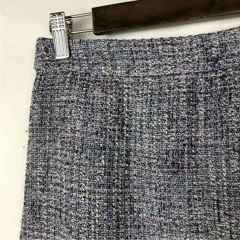 J.Crew  The Pencil Skirt Blue Tweed Knee Length Skirt 2