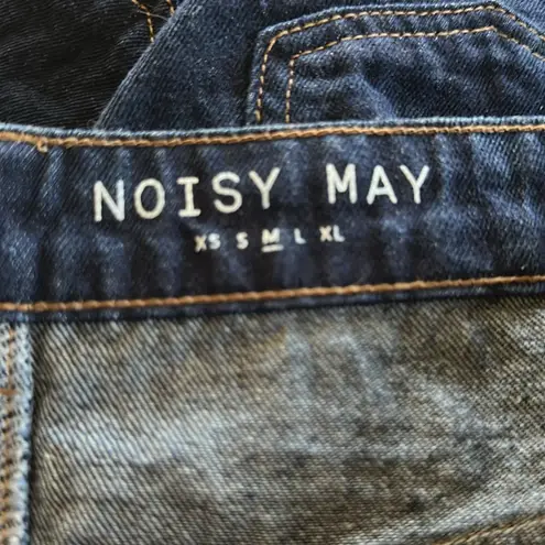 Noisy May Dark Denim Button Front Skirt Size Medium Festival Boho