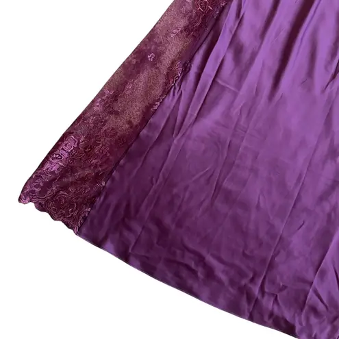 Rya Collection Darling Gown Nightie Deep Purple Lace Sides Nightgown Size Medium
