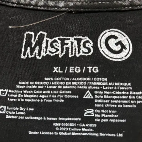 The Misfits Crimson Ghost Punk Rock Band Mineral Wash T-Shirt Extra Large