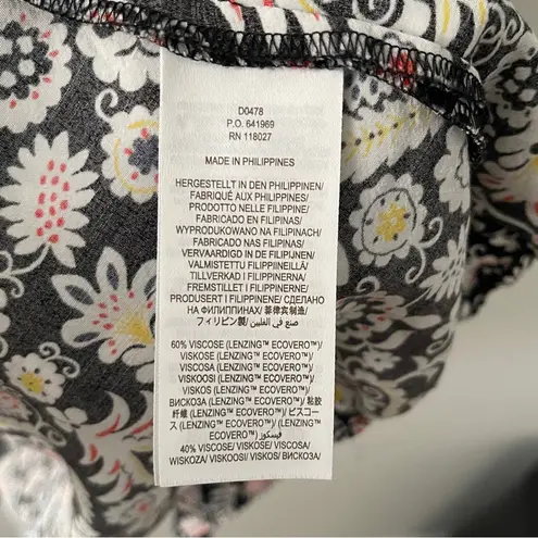 Boden Floral Western Mini Shirt Dress 10R Black Size undefined