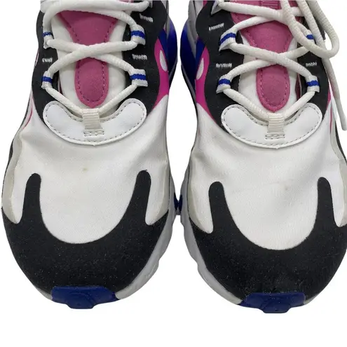 Nike  Women's Air Max 270 React - White Fuchsia Blue - 9