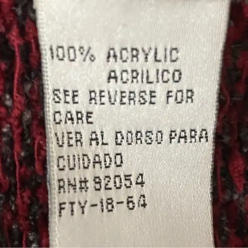 Carolyn Taylor red and blue Vintage chenille sweater in size 2X. EUC