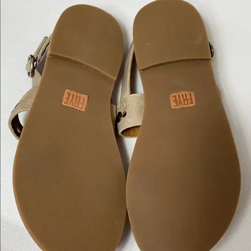 Frye  Ally 2 band hammered disk sling sandals gray size 7