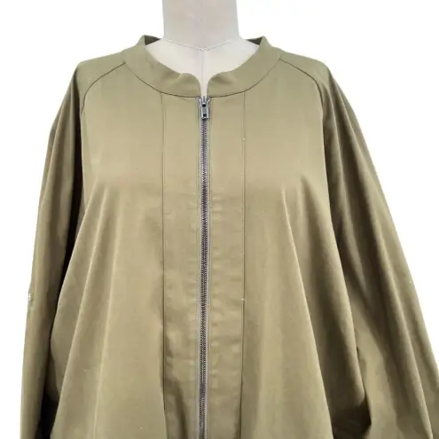 The Drop iam.muse Martini‎ Olive Romper Zip Front Plus Size 5X Green