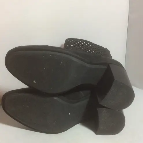 Calvin Klein  Jeans Black Suede Bootie SZ 7-1/2 M