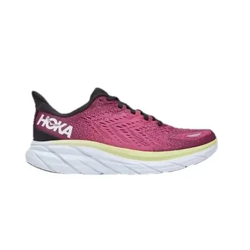 Hoka One One Clifton 8 Womens Running Sneakers Shoes Ibis Rose Pink Size 7 B