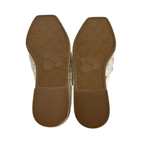 Sam & Libby Women's Shoes White Beige 8 Asha Platform Espadrille Fisherman Flat