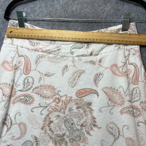 Y2K Vintage Papaya Paisley Skirt Women's M White Pink Boho A