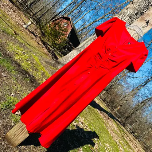 DKNY Size 4 Cherry Red Maxi Dress