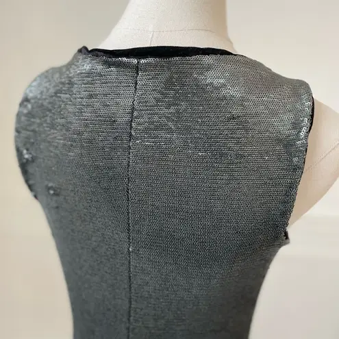 Julia Jordan Murky Green Black Mesh Cutout Sequin Sheath Dress S