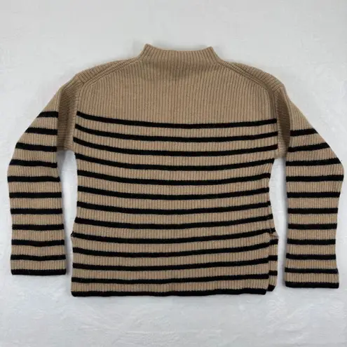 Rails Claudia Camel Ebony Stripe breton Mock Neck Long Sleeve Sweater Medium - Image 9