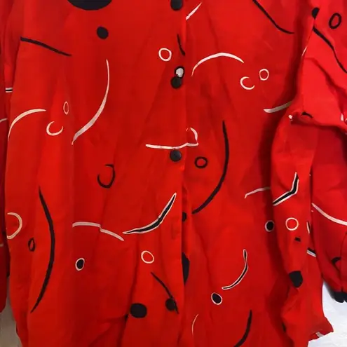 Necessary Objects Ltd. Vintage Abstract Button Down Long Sleeve Top Sz XXL