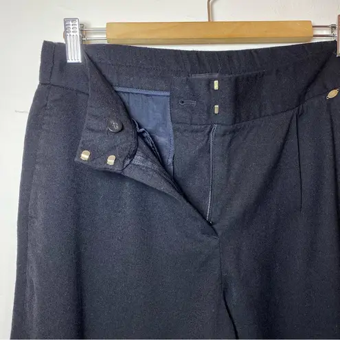 Massimo Dutti | High-Rise Straight Leg Business Casual Trouser Pants Black Sz 4