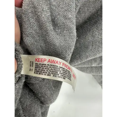 Free People Movement Windy Meadow Hoodie Heather Grey Women Small Oversized Gray