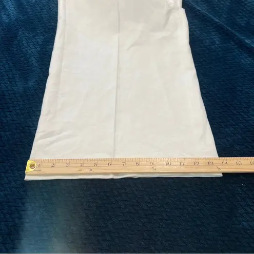 Donna Karan New York White Linen Blend High Rise Wide Leg Trouser NWT Size 16