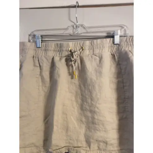 Ellen Tracy Plus size XXL Linen Tan Skort Company EUC Lined