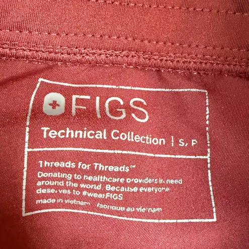 FIGS Women’s Zamora Jogger Style Scrub Pants Burgundy W1709 Sz Small Petite