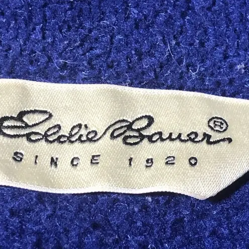 Eddie Bauer  women’s XXL Brushed Fleece Button Up Blue JACKET - Image 7