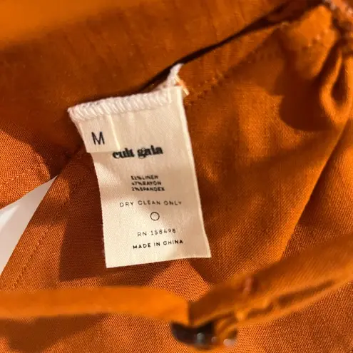 Cult Gaia NWT Rachel Adjustable Tie Top Floral Spice Brown M ASO Ariana Grande