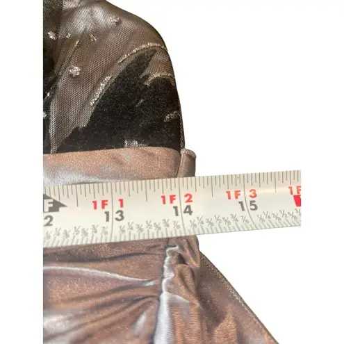 Love Tease Y2K 2000s Black Floral Velvet Burnout Empire Waist Bubble Hem Hoco Dress Sz 3