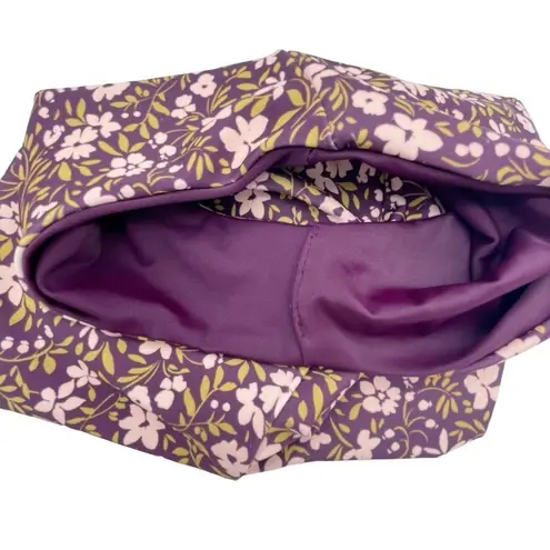 NWT June Loop Ultra High Waist Swim Bottoms Reversible Floral Print Size XS NEW Brown