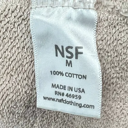 NSF Hoodie Womens M Green Camo Distressed Holes Cropped Sweatshirt USA Grunge Size M