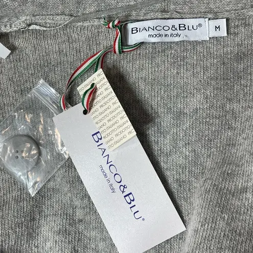 Bianco&Blu Made in Italy Gray Black knit Sweater Coat Size M Size M